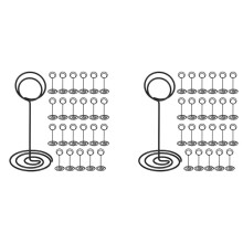48 Stücke Tischnummernhalter Hochzeitstisch Namenskartenhalter Clips Bild Memo Notizen Fotoständer (Schwarz)