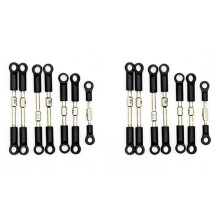 14Pcs Front Rear Tie Rod Linkage Servo Link Rod Set for 144001 144010 124016 124017 124019 RC Car Spare Parts