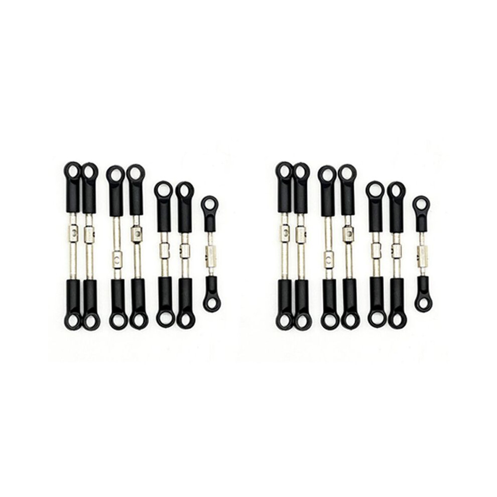 14Pcs Front Rear Tie Rod Linkage Servo Link Rod Set For 144001 144010 124016 124017 124019 Rc Car Spare Parts 6033808778875