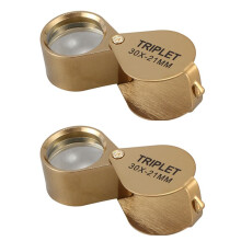 2X Portable 30X Power 21mm Jewelers Magnifier Foldable Gold Eye Loupe Jewelry Store Magnifying Glass