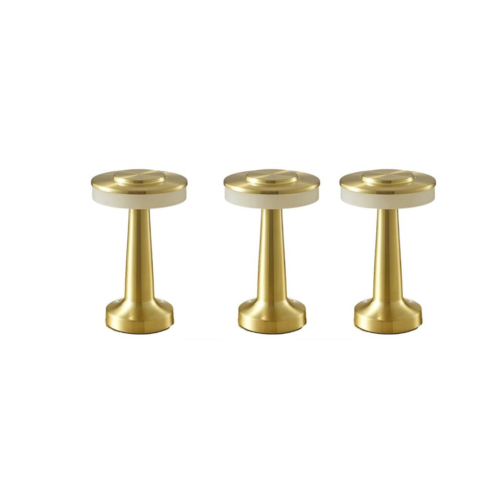 3X Touch LED Rechargeable Table Lamp Dining Table Hotel Bar Table Lamp Outdoor Small Night Lamp Table Lamp,Gold