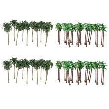 80 Pcs Coconut Model Trees/Scenery Model Plastic Artificial Layout Rainforest Diorama