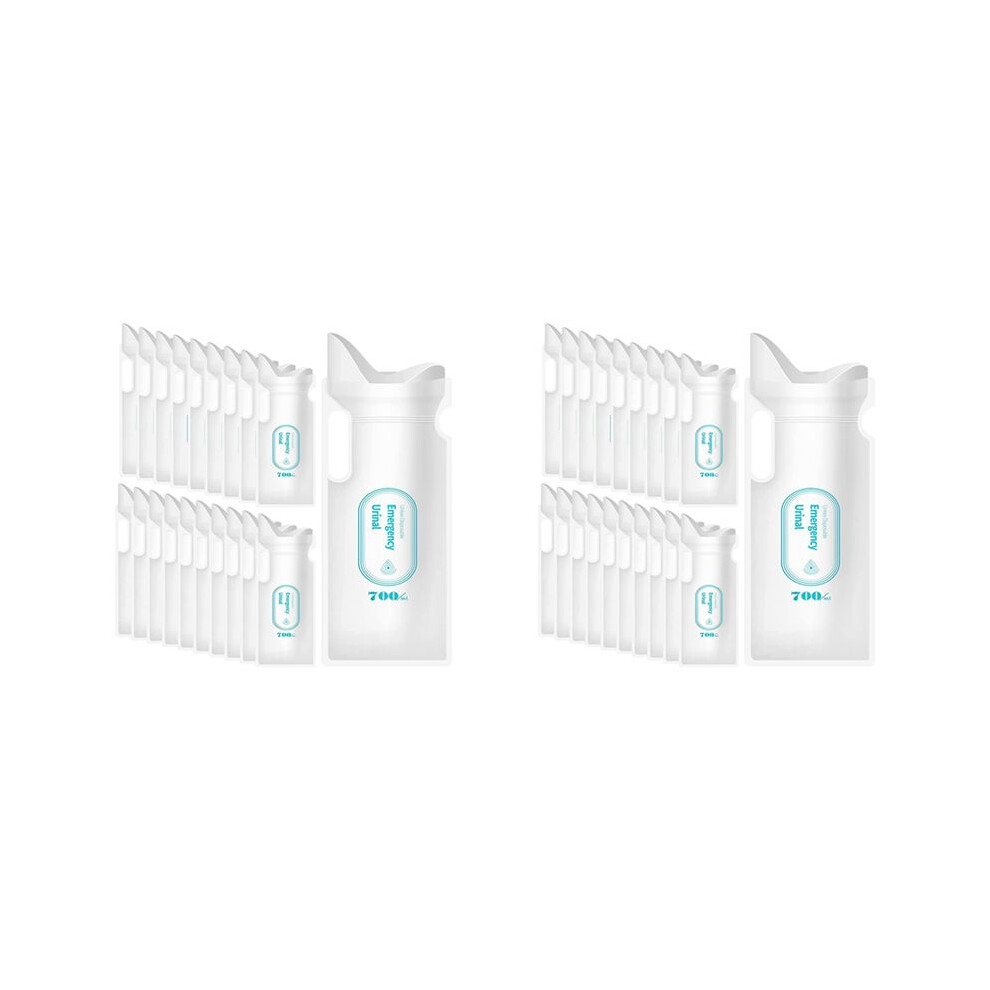 40Pcs Disposable Urine Bags, 700Ml Urine Bags For Travel Camping Emergency And Traffic Jam, Pee Bags With For Women 6032903539725
