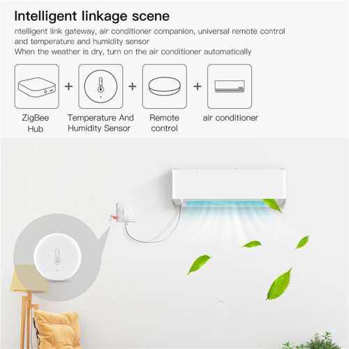 6X Tuya  ZigBee 3.0  Temperature and Humidity Sensor Battery Powered Security with Tuya  Life Alexa(B) 1