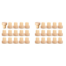 30X Wine Bottle Corks T Shaped Cork Plugs for Wine Cork Wine Stopper Reusable Wine Corks Wooden and Rubber Wine Stoppers