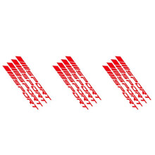 Sport Decal Sticker Wheels Rims Racing Car Sticker Self Adhesive Car Door Rims Wheel Hub Decal Accessories 12PCS , Red