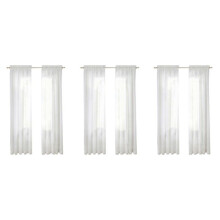 Rideaux Transparents Blancs de Fenêtre 90 Pouces de Long 6 Panneaux Rideaux Blancs Transparents Rideaux Transparents Panneau de Passe-Tringle de Base