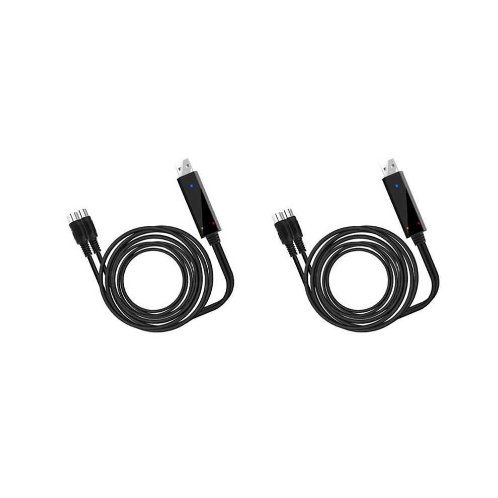 2X Usb Midi Cable Converter Usb Interface To In-Out Midi Cord For Pc Laptop To Piano Keyboard In Music Studio 6.5Ft 6132675117241