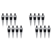16 Stücke Metallkorken Blanko Weinstopper Satz Wiederverwendbare Weinstopper Einsatz Satz Hardware für Hochzeit Wein Party Bar Drehen
