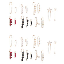 30 Stücke Pullover Clips, Strapazierfähige Sicherheits Nadeln, Faux Weiße Perle, Brosche, Kleid Clip, Hut, Schal, Strass Emaille Stifte