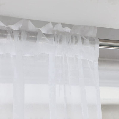 Window White Sheer Curtains 90 Inches Long 6 Panels Sheer White Curtains Clear Curtains Basic Rod Pocket Panel 2