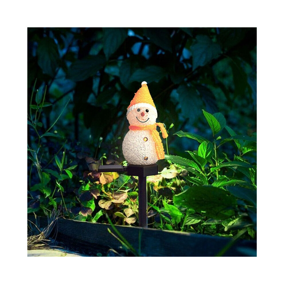 2X Snowman Solar S Christmas Solar Powered Led Snowman Decor Outdoor Garden Stake Lamps Xmas Light/Yellow 4712838052095