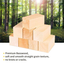 16x Basswood Carving Blocks 4 X 2 X 2 Inch, Large Whittling Wood Carving Blocks Kit voor Kids Volwassenen Beginners of Expert