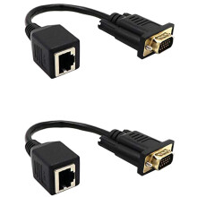 2X VGA Naar RJ45-Adapter Netwerkkabel Naar VGA-Netwerkkabelconnector Monitor Naar Netwerkkabelconnector VGA-Extender