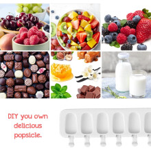 Molde para paletas heladas, juego de moldes de silicona reutilizables antiadherentes para paletas de helado, ideales para postres caseros creativos.