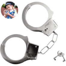 Protective Real Metal Handcuffs, Sleek Design Role Playing Toy With Safety Quick Release And Adjustable Wrist Fit, Ideal For Costume Accessories Or