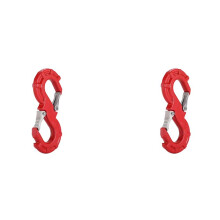 2X Manille de Sauvetage Rapide En Forme de S Rouge Crochet de Treuil de Remorque Kits de Récupération de Remorquage Tout-Terrain JK 4X4 Manille de