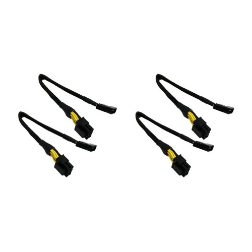 4 Peças LP4  Macho para CPU 8 Pinos (4 + 4) EPS-12V Adaptador de Alimentação Conversor de Cabo Manga 13 Polegadas (33 cm)