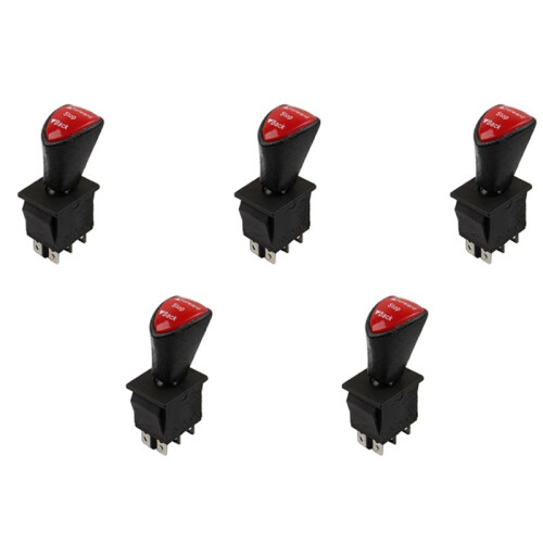 5X Forward-Stop-Back DPDT 6Pin Latching Slide Rocker  KCD4-604-6P Car