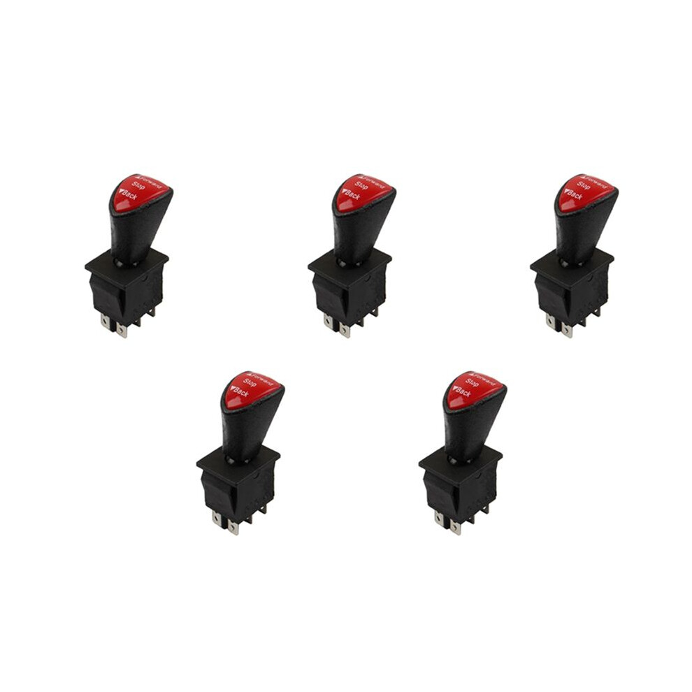 5X Forward-Stop-Back Dpdt 6Pin Latching Slide Rocker Kcd4-604-6P Car 6033993221750