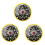 3X 150mm 5/16 Thread 52 Hole Medium Density Random Orbital Sander Hook & Loop Backing Pad Compatible with Mirka CEROS 1