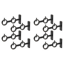 8X Gordijnroede Beugel Stevige Verstelbare Dubbele Gordijnroede Beugels Cirkel Gordijnroede Houders voor Diameter Onder 1.1 Inch