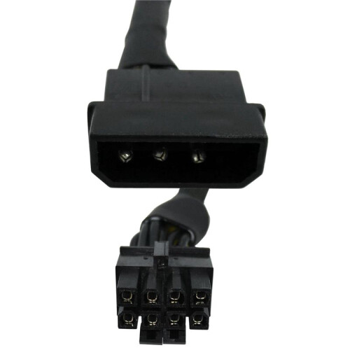 4 Peças LP4  Macho para CPU 8 Pinos (4 + 4) EPS-12V Adaptador de Alimentação Conversor de Cabo Manga 13 Polegadas (33 cm) 1