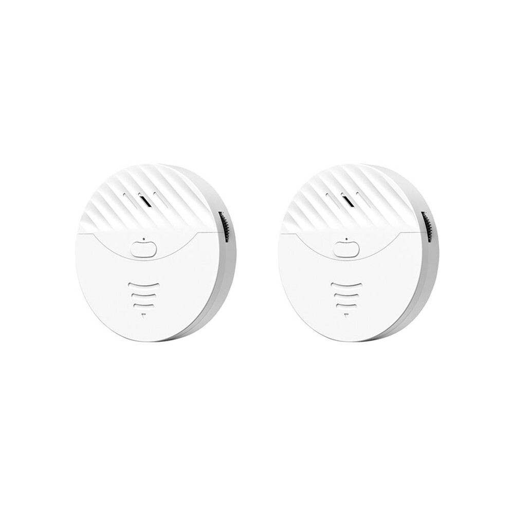 2X Tuya Wifi Alarm Door And Window Vibration Sensor Security Protection Alert Works With Alexa, Life(White) 4712974564032