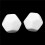 30 Pack 22MM Blank White Dice Set Acrylic Rounded D12 Dice Cubes for Game,Fun,DIY Sticker and Math Teaching 4
