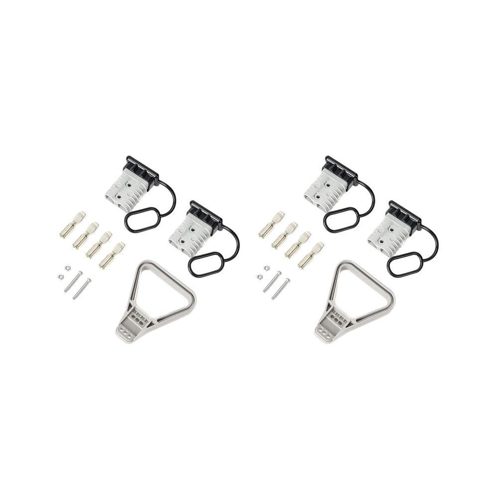 4Pcs 2/0 Awg 350A Battery Power Connector Cable Quick Connect Disconnect Kit For Anderson Connector For Winch Trailer 6132468378989