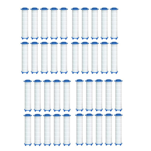 40Pcs Replacement Shower Filter for Hard Water - High Output Shower Water Filter to Remove Chlorine and Fluoride