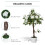 Outsunny Outsunny 90cm Artificial Rose Tree, Fake Decorative Plant, White 5