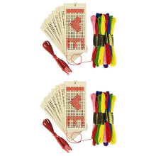 16 Szt. Drewniane Zakładki Blanks  Stitch Kit DIY Drewniane Zakładki do RęKodzieła Ozdoby dla Dzieci i NastolatkóW