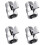 4X Water Flow Control Shut Off Valve, Brass Adjustable Water Pressure Regulator for Hand Held Shower 1