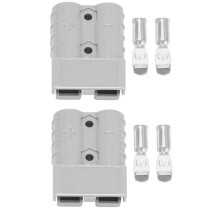 2X for Anderson Style Plug Connectors 50A 600V 6-12AWG AC/ Power Tool for 6AWG Plated Solid Terminals Plugs Gray
