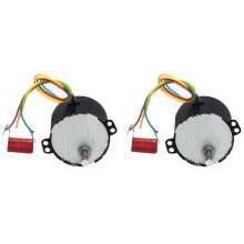 2X Moteur Synchrone à Aimant Permanent 50KTYZ CW/CCW Moteur à Couple élevé et Basse Vitesse AC 220V 6-10W Miniature (30 Tr/Min)