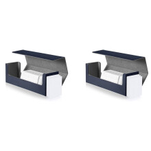 2X  Caja de Baraja 400 Caja de Baraja de Cartas Caja de Almacenamiento de Tarjetas Caja de Baraja Caja de Baraja de Cuero PU para Juegos de Cartas