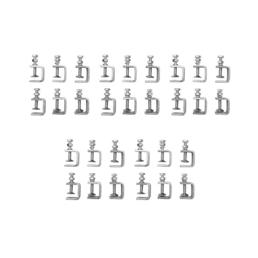 30Pcs C Clamps,U Clamps For Metal Working, Small Desk Clamp With Stable Wide Jaw Opening & Protective Pads/I- Design 4711354474336