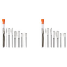 2X Darning Needle Eye Sewing Needle in Transparent Tube, Darning Needle for Wool, Crochet and Yarn Knitting