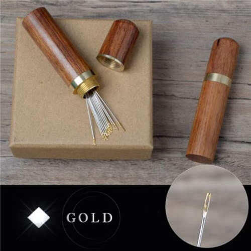 2X Self-Threading Needles,Sewing Needles for Hand Sewing,for the Elderly,Easy Side Threading Stitching Pins A 2