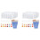 40 Strips 120 Pots Empty Paint Strips and 40 Pieces Paint Brushes,Paint Cup Clear Plastic Storage Containers,3Ml/0.17Oz 1