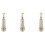 3X Cylinder Clip End Pin Mono Panel Output Jack Socket for Electric Guitar Bass 6.35mm 1
