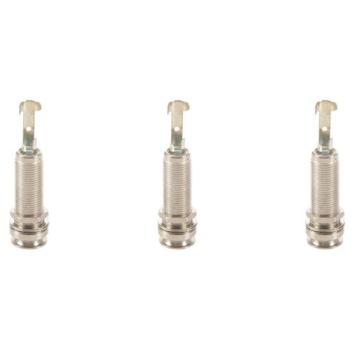 3X Cylinder Clip End Pin Mono Panel Output Jack Socket for Electric Guitar Bass 6.35mm