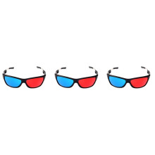 3X Occhiali 3D Semplice Rosso-Blu Ciano Anaglifi per Gioco E Film 3D ( Upgrade Extra Style)