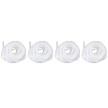 4X Cable Wire Organizer Manager Spiral Wrap Band 6mm Dia 15M Length White
