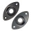 Oval Indented Guitar Jack Plate30 BK Oval Indented Guitar Jack Plate & Socket Black High Quality, 3 Pack 4