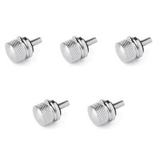 5X Schraub Kappe Aus Verchromtem Billet Aluminium Fuer