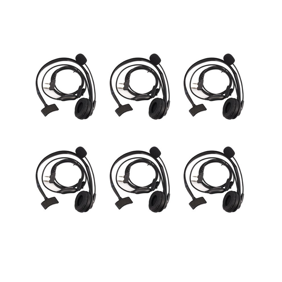 6X 2-Pin Headphone Headset Tk220 For Jianwu Uv-5R Bf-888S Retevis H777 Puxing Tyt Interphone C9009 6031643193730