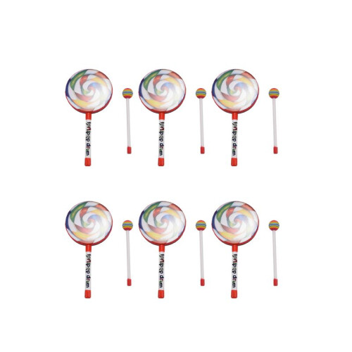 6X Kids Percussion Lollipop Drum, 6 Zoll