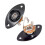 Oval Indented Guitar Jack Plate30 BK Oval Indented Guitar Jack Plate & Socket Black High Quality, 3 Pack 2